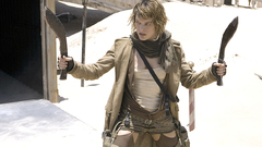 Milla jovovich big knifes