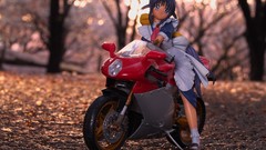 Miniature anime girls mahoromatic motorbikes