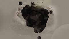 Minimalism abstract low poly digital art Birds Beige