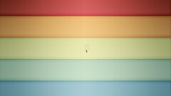 Minimalism apple inc colorful digital art pattern