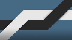 Minimalism artwork blue white black lines