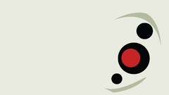 Minimalism cartoon white background red black simple