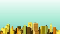 Minimalism City skyline cityscape artwork digital art