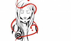 Minimalism closed eyes abstract Women white background