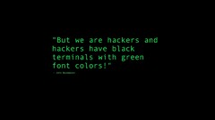 Minimalism computer hacking quote black background text humor