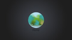 Minimalism Earth planet Simple Background digital art Typography