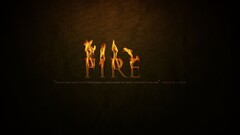 Minimalism fire Typography