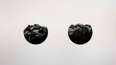 Minimalism landscape Simple Background digital art monochrome