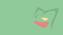 Minimalism Pokémon Simple Background green background