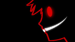 Minimalism red eyes anime boys glowing eyes face Anime smiling