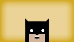 Minimalism Simple Background digital art yellow Batman
