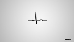 Minimalism Techno tatof Music simple monochrome artwork ekg gray