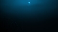 Minimalism water digital art underwater creature horror