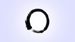 Minimalism Zen ensō ouroboros Simple Background circle