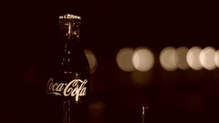Minimalistic artistic coca-cola depth