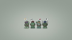 Minimalistic artistic ninjas Teenage