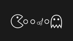 Minimalistic cherries pac-man