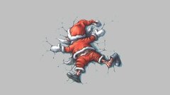 Minimalistic Christmas santa