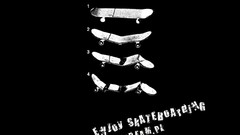 Minimalistic dark Skateboarding monochrome