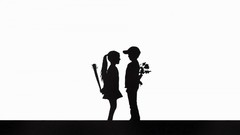 Minimalistic fake street art stencil