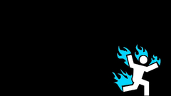 Minimalistic fire stick figures