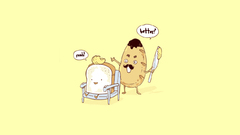 Minimalistic funny bread butter