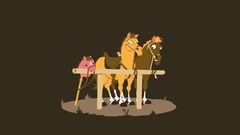 Minimalistic funny Horses post