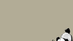 Minimalistic funny panda bears