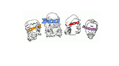 Minimalistic funny Teenage Mutant