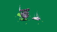 Minimalistic funny turtles minigun