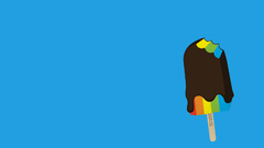 Minimalistic ice cream blue