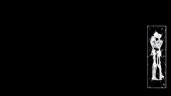 Minimalistic kissing skeletons black