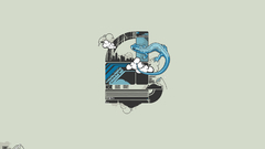 Minimalistic lizards artwork JThree