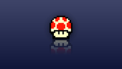 Minimalistic mario bros mushrooms