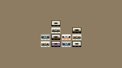 Minimalistic Music cassette vectors