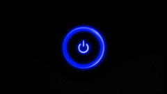 Minimalistic power button black