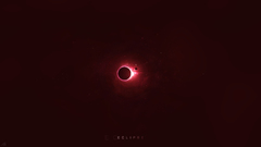 Minimalistic red planets eclipse