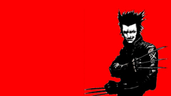 Minimalistic red X-Men wolverine