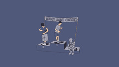 Minimalistic robot funny dance