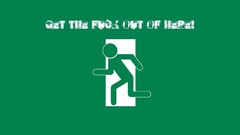 Minimalistic signs funny GTFO