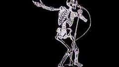 Minimalistic skeletons singing black