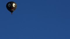 Minimalistic skyscapes hot air balloons