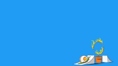 Minimalistic snails blue background