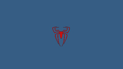 Minimalistic Spider-Man blue background