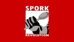 Minimalistic spork Simple Background