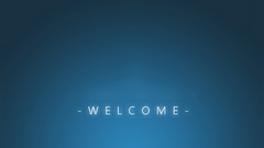 Minimalistic text blue background