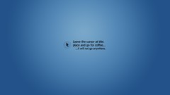 Minimalistic text blue background