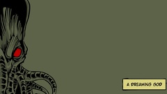 Minimalistic text Cthulhu artwork