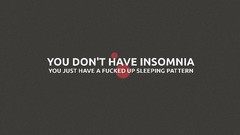 Minimalistic text funny sleeping