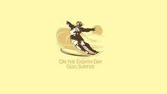 Minimalistic text god surfing